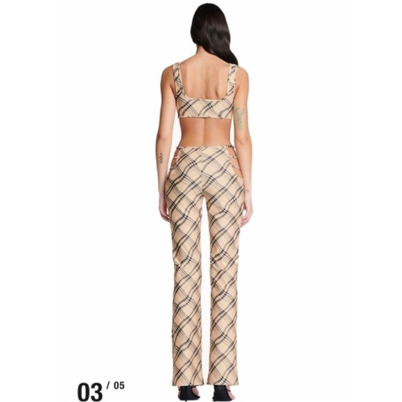 I.AM.GIA. Lucid Tan Check  Cut Out Lucid Euphoria Maddy Pants NEW - Picture 3 of 7